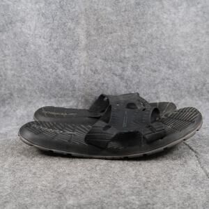 Speedo Slides Mens 11 Shoes Sandals Slip On Sport Deck Swim Casual Black Flat